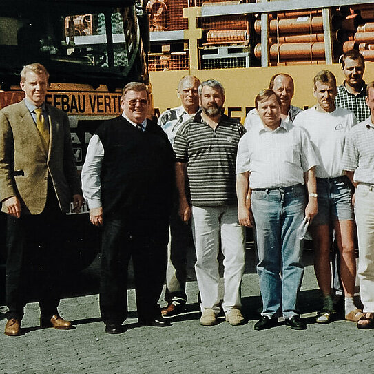 Geschäftsführung und Logistik-Team der TVG Gerichshain 1993
