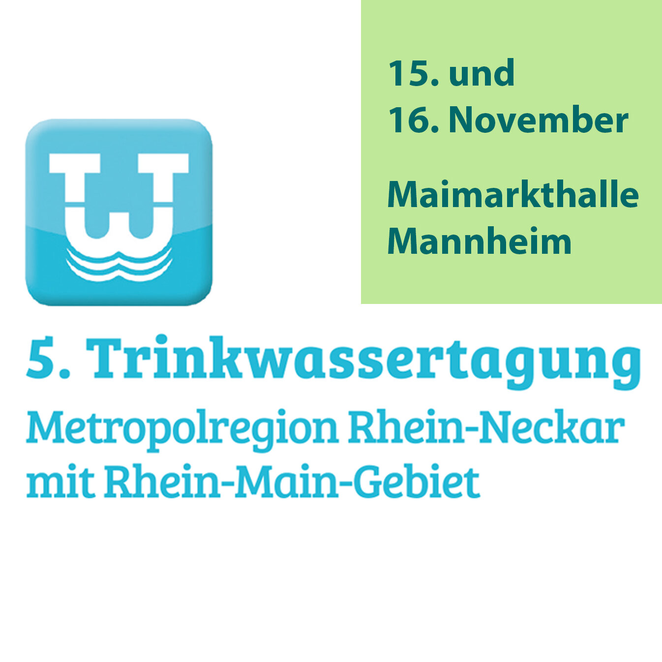 Besuchen Sie uns auf der Trinkwassertagung in Mannheim